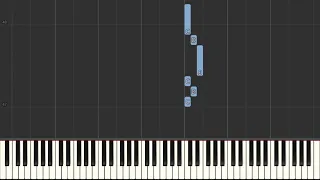 Men At Work Who Can It Be Now [Easy Piano Tutorial] (Synthesia) Right Hand Only