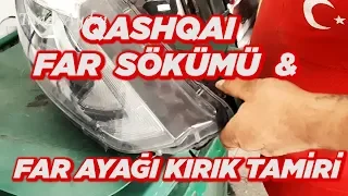 QASHQAI FAR VE TAMPON SÖKÜMÜ VE FAR AYAĞI PLASTİK KIRIK TAMİRİ. GRENAJ TAMİRİ. PLASTİK KAYNAK