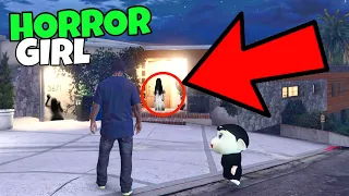 SHINCHAN FOUND HORROR GIRL IN FRANKLIN HOUSE GTA 5