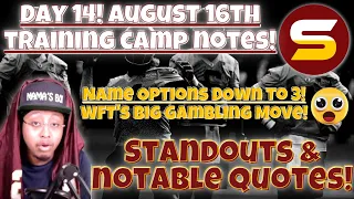 NEW NAME Down to 3 Options! Sports Betting Moves! Field Conditions! Day 14 Training Camp Notes!