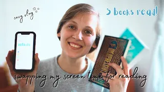 I swapped my screen time with reading! // reading vlog //