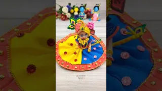 Janmashtami special🙏😍🌺🎁🎂Little Krishna Making With Clay🙏💕🙏 Making Of Cute Laddu Gopal🙏😍 #shorts