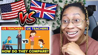 AMERICAN REACTS TO UK VS US TEACHERS! HOW DO THEY COMPARE?!