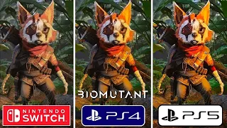 Biomutant Nintendo Switch vs PS5 vs PS4 Graphics Comparison