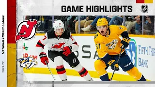 Devils @ Predators 11/26/21 | NHL Highlights