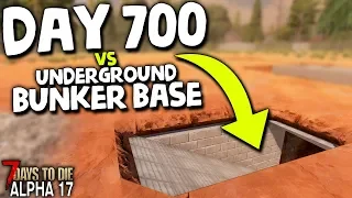 DAY 700 INSANE HORDE vs SECRET UNDERGROUND BASE -The Ultimate Test | 7 Days to Die (2019 Alpha 17.4)