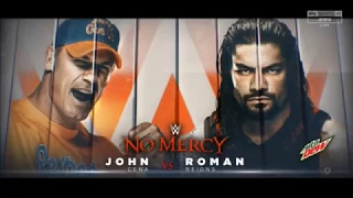 WWE No Mercy 2017 John Cena vs Roman Reigns Official Match Card