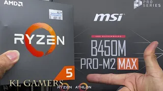 AMD Ryzen 5 2600 msi B450M PRO-M2 MAX GTX 1650 SUPER GAMING PC Build