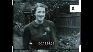 1930s UK, Women in Garden, Wealthy Lifestyle, Home Movies 16mm