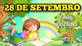 CALENDÁRIO DO DIA 28 DE SETEMBRO DE 2021 - Aula Completa