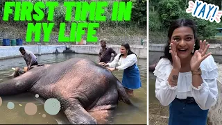 Finally! Gave bath to an ELEPHANT || RiderGirl Vishakha