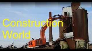 Excavator Hitachi 670 demolition site