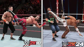 WWE 2K18 Vs. WWE 2K24 - Finishers Comparison (Which is Better?)