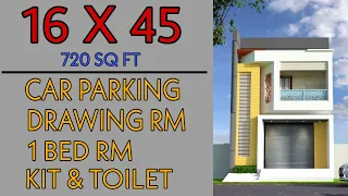 16 x 45 House Plans || 720 square feet house plans || 16 x 45 Ghar ka Naksha
