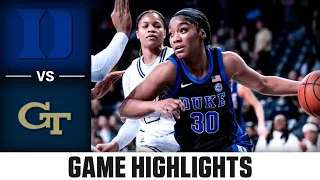 Duke vs. Georgia Tech Women's Basketball Highlights (2022-23)