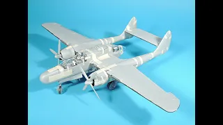 Revell 1/48 scale P-61 Black Widow in depth tape up review.