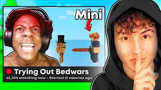 I Secretly Donated To Streamers Playing Roblox BedWars!