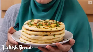 Easiest Turkish Bread I ever made | Turkish flatbread recipe No oven