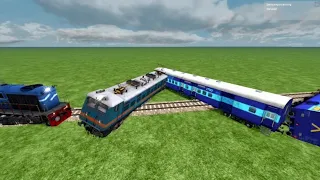 train classic railway crossing train simulator 🚆 Indian express 🚂 train railroad train video