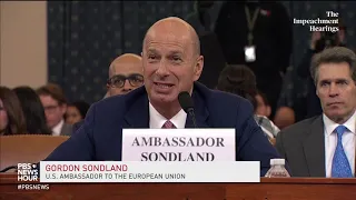 WATCH: Sondland declines to say whether he believed Trump when he said ‘no quid pro quo’