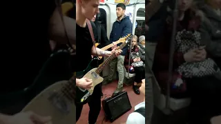 Daft Punk - Get Lucky in subway. Дафт Панк в метро.