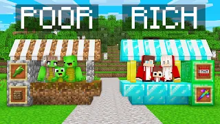 Mikey Family POOR Store vs JJ Family RICH Store in Minecraft (Maizen)