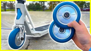 RIDING THE WIDEST PRO SCOOTER WHEELS! *FUZION THICC BOYS OVERVIEW*