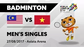 KL2017 29th SEA Games | Badminton - Men's Singles QUARTER-FINALS - MAS 🇲🇾 vs VIE 🇻🇳 | 27/08/2017