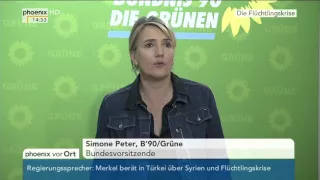 Parteipressekonferenz B'90/Die Grünen mit Simone Peter (Bundesvorsitzende) am 12.10.2015