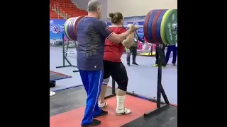 She Did 255 KG / 562 LBS Squats for 2 Reps Tatiana Kashirina Russia Weightlifting Strength #shorts