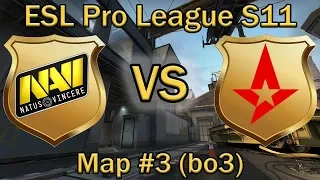 Решающая для НАВИ и АСТРАЛИС | Navi vs Astralis Map #3 bo3 Train | ESL PRO LEAGUE 11