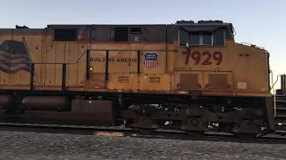 UP 7929 leads an eastbound UP Intermodal with a hybrid K5HLA! 2-25-2021