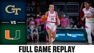 Georgia Tech vs. Miami Full Game Replay | 2022-23 ACC Women’s Basketball