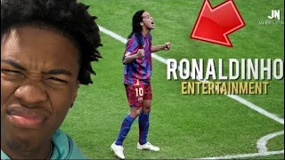 AMERICAN FIRST TIME REACTING TO Ronaldinho Football's Greatest Entertainment