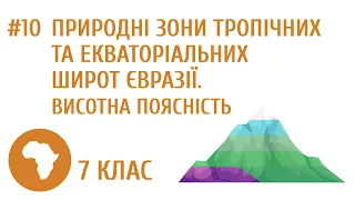 Природні зони тропічних та екваторіальних широт Євразії. Висотна поясність #10