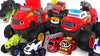 Blaze and the Monster Machines Transforming Fire Truck! Defeat the dinosaurs! #DuDuPopTOY