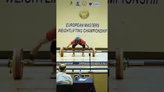 Mael Le Paven silver medalist   2016 European Masters Weightlifting Championships   snatch 107kg