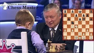 Chess. 3 years old chess player vs Anatoly KARPOV!