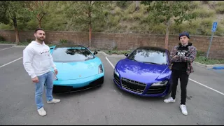 V10 AUDI R8 VS. LAMBORGHINI GALLARDO RACE!