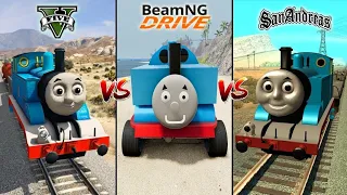 GTA 5 THOMAS TRAIN VS GTA SAN ANDREAS VS BEAMNG THOMAS TRAIN - WHICH IS BEST Sublimator Video