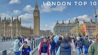 England, London City Street Tour 2023 | 4K HDR Virtual Walking Tour | Top 10 Things to do in London