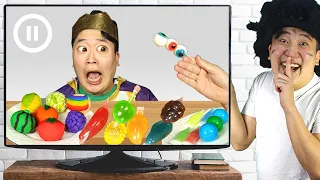 ASMR MUKBANGㅣEYEBALL JELLY, EXOTIC FRUITS, FRUITS RICE CAKE, Rainbow DessertㅣTikTok Funny Mukbang