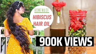 Homemade Hibiscus & Methi Oil For Thick & Dark Hair | Sushmita's Diaries