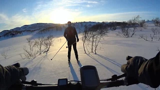 Лыже - велопокатушка по насту.Часть 1  В поисках землянки.