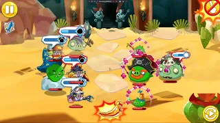 Angry Birds Epic - Wizpig Team with Robo Pigs and Zombies / Pool Partier's living of heat