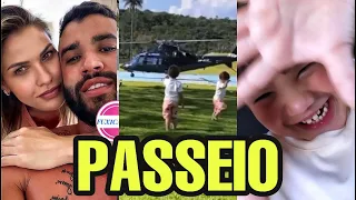 GUSTTAVO LIMA E ANDRESSA PASSEIAM DE HELICÓPTERO JUNTO COM OS FILHOS E MOSTRAM TUDO !!!