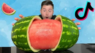 Wassermelone Partytrick ERKLÄRT 😍Ich teste Virale TikTok Lifehacks ZUM NACHMACHEN 😍
