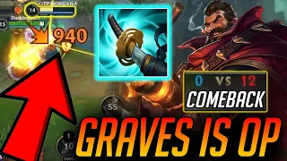 WILD RIFT GRAVES NEW 1 SHOT BUILD IS SO OP - GREATEST COMEBACK EVER