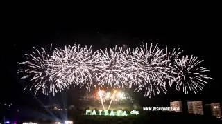 Pattaya New Year Fireworks COUNTDOWN 2013