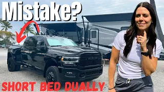 Short bed? Why a RAM 3500 Mega Cab Dually for Towing our 5th Wheel RV (and 2 problems)